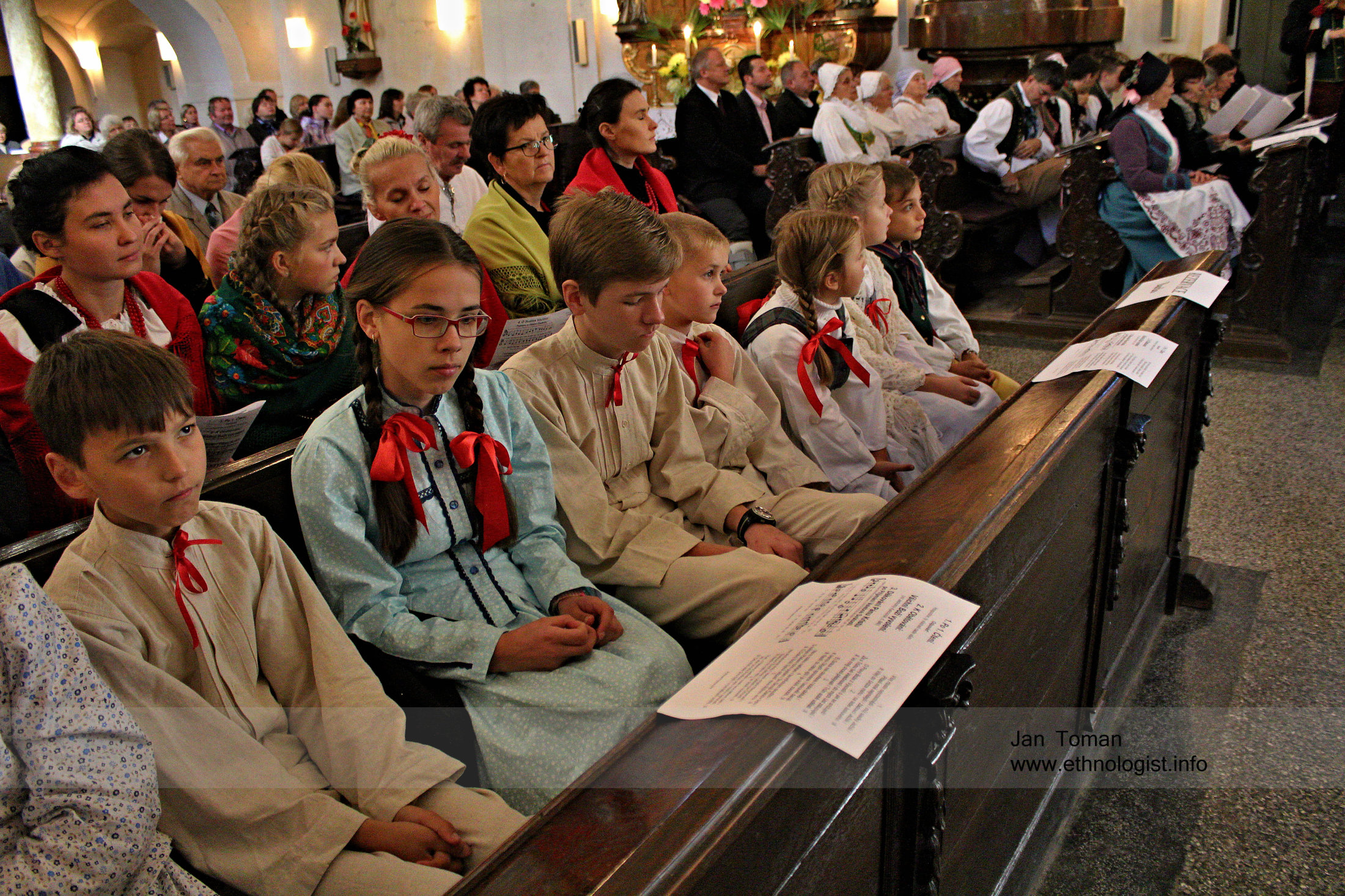 Children during St. Wenceslav Pilgrimage in the Czech Republic