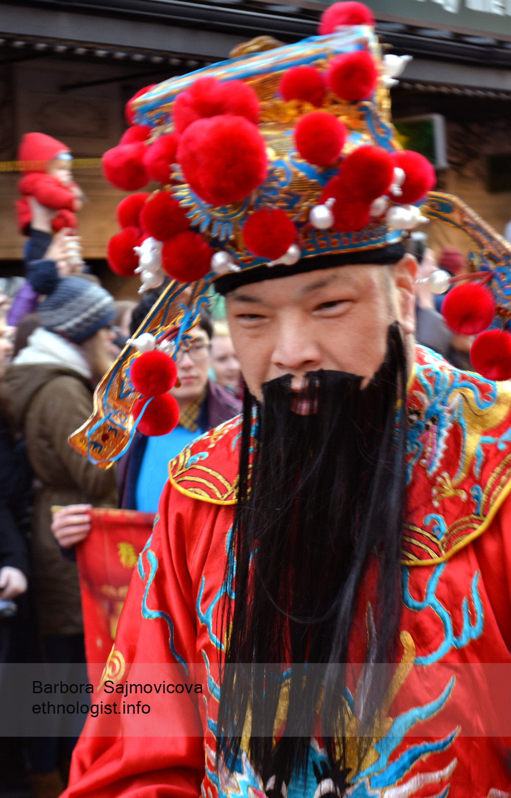 Chinese man during celebration of Chinese New Year