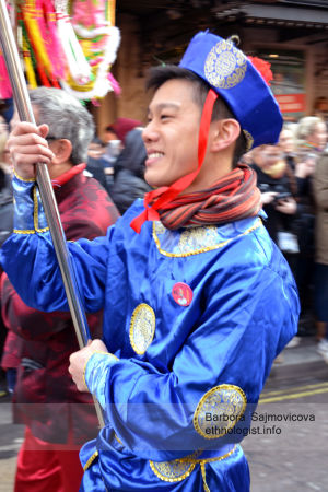 Chinese man during celebration of Chinese New Year 