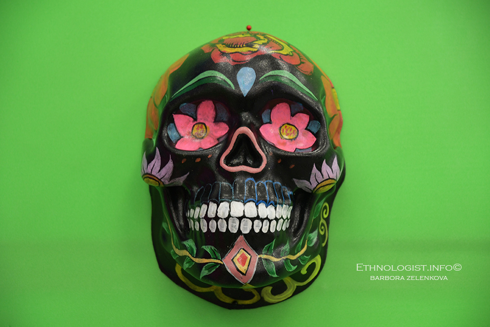 Lidská lebka, a její čelisti obklopeny vegetací, byla již symbolem věčně se opakujícího cyklu života a smrti dávných Azteků. Foto: Barbora Zelenková, Londýn, 2018, Nikon D500.